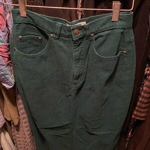 Vintage Arizona Green Denim Pencil Skirt